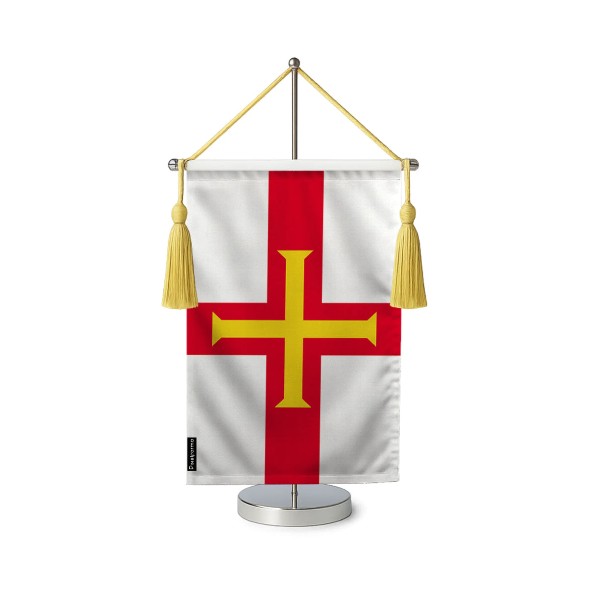 Fanion table drapeau guernesey en polyester