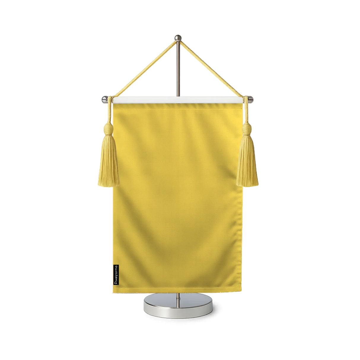 Fanion table drapeau jaune en polyester