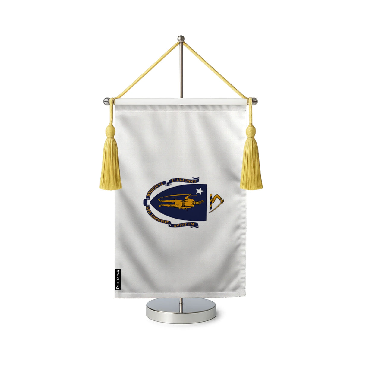 Fanion table drapeau massachusetts en polyester