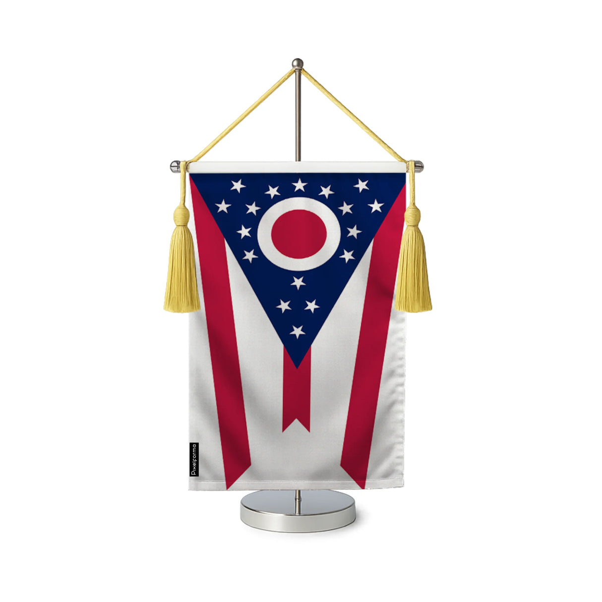 Fanion table drapeau ohio en polyester