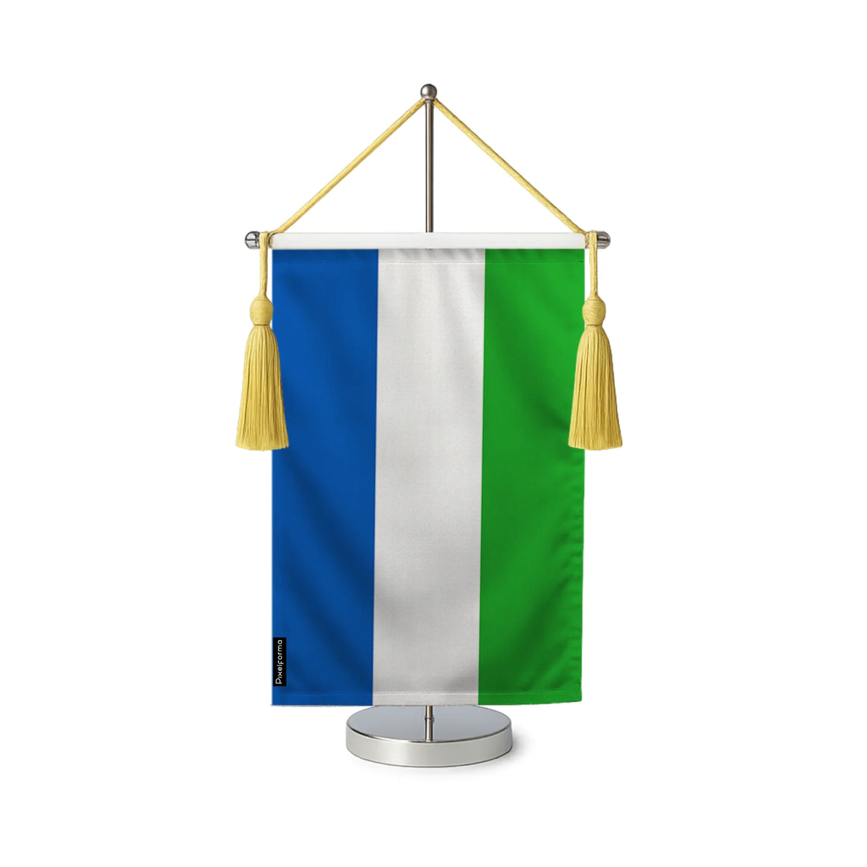 Fanion table drapeau sierra leone en polyester