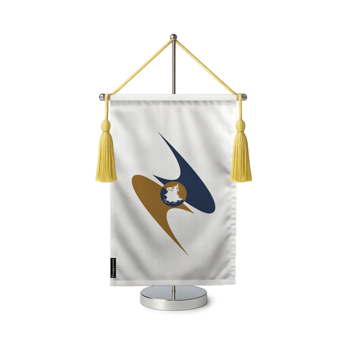 Fanion table drapeau union économique eurasiatique en polyester