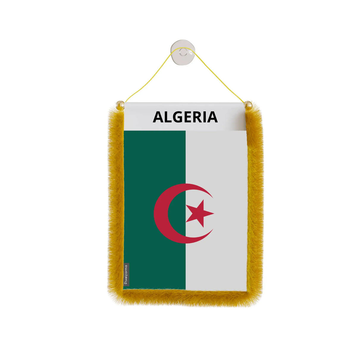Fanion voiture drapeau algérie polyester à suspendre