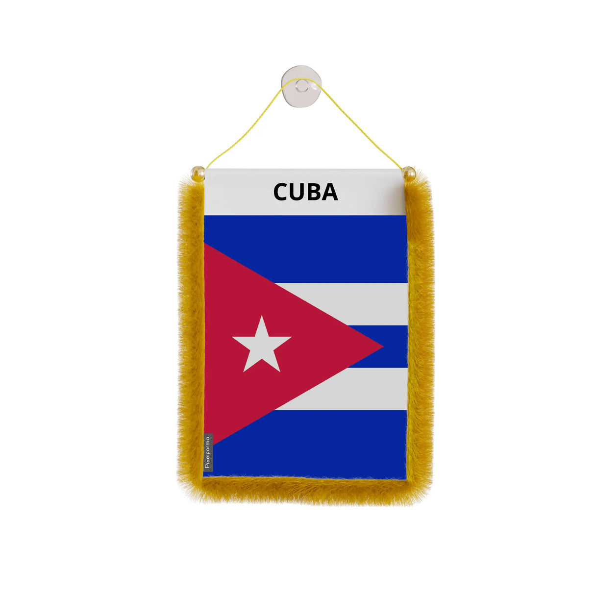 Fanion voiture drapeau cuba polyester à suspendre élégant