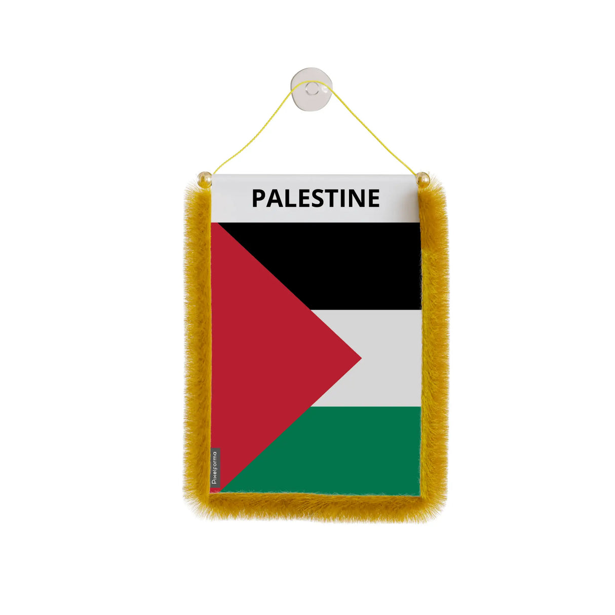 Fanion voiture drapeau palestine en polyester à suspendre
