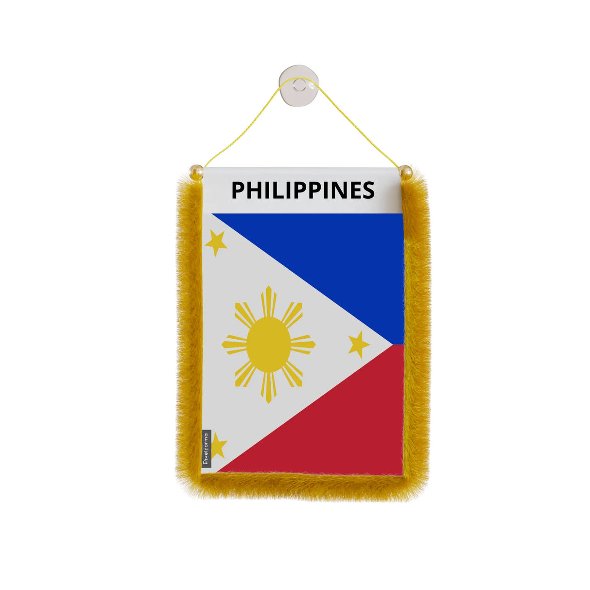 Fanion voiture drapeau philippines polyester à suspendre
