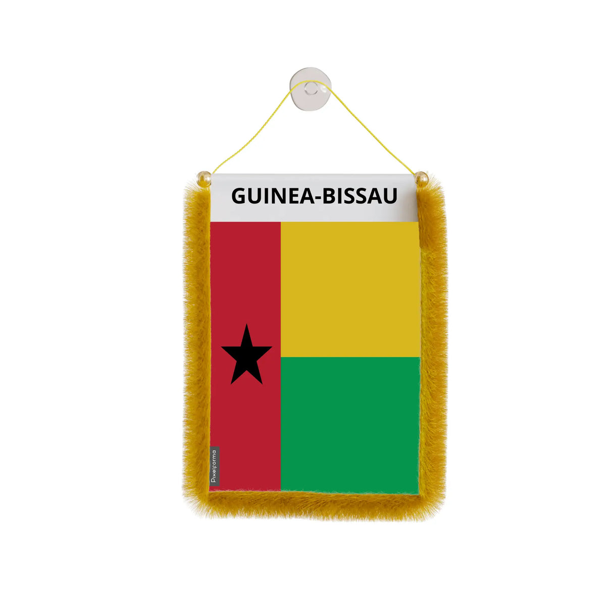 Fanion voiture guinée-bissau polyester à suspendre élégant