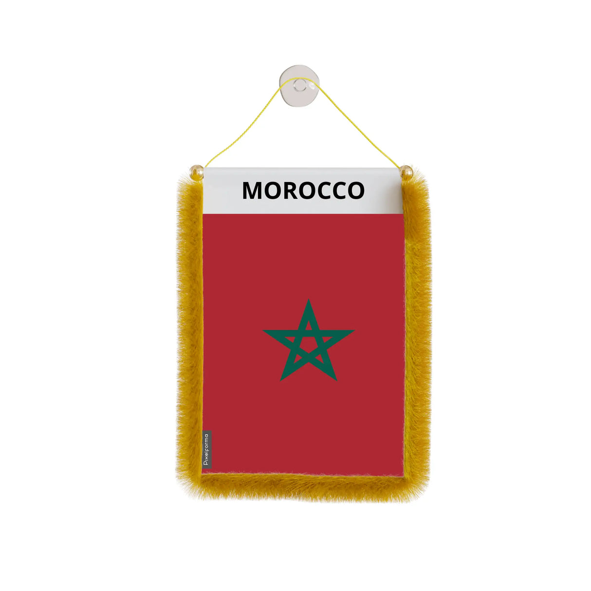 Fanion voiture maroc en polyester à suspendre élégant