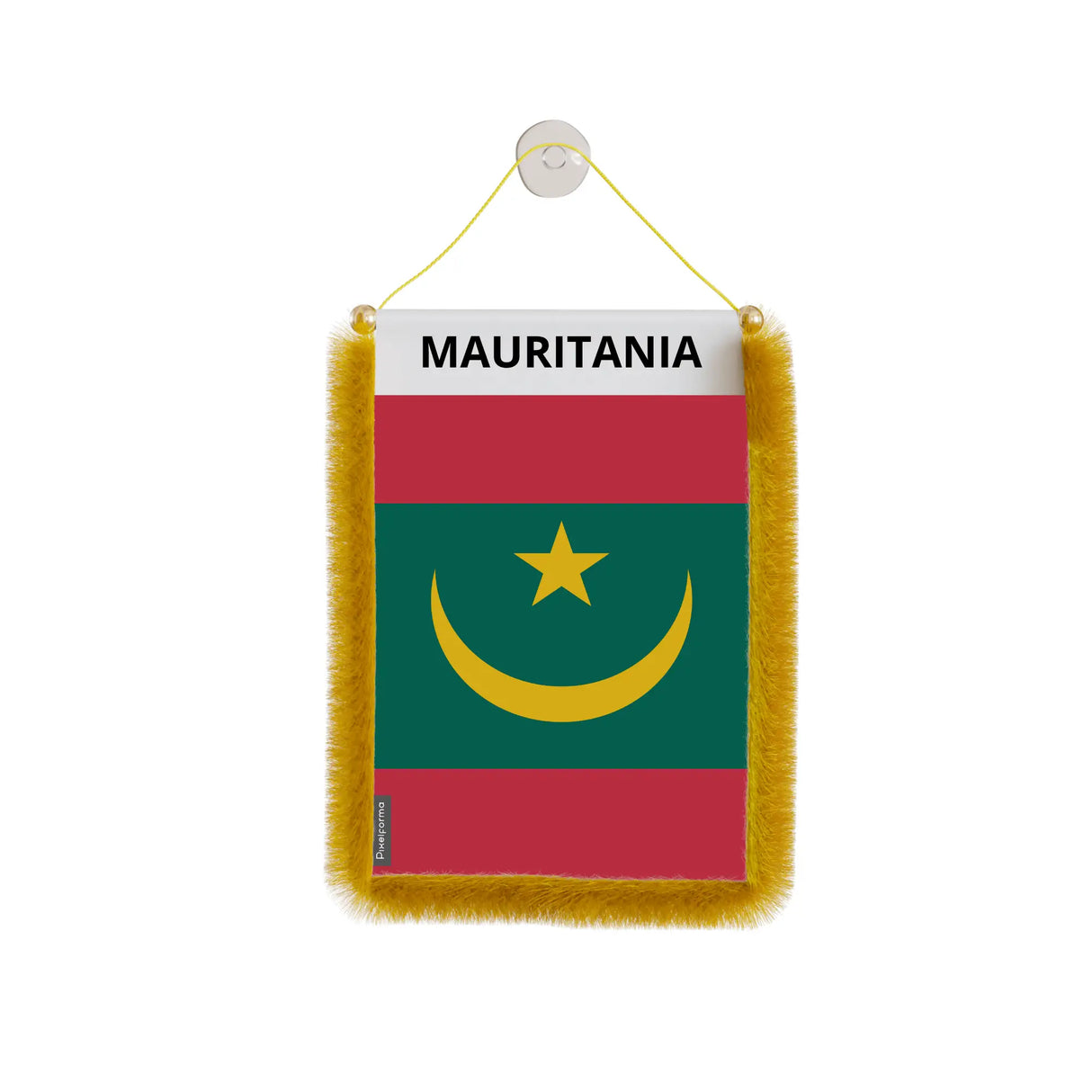 Fanion voiture mauritanie en polyester à suspendre élégant