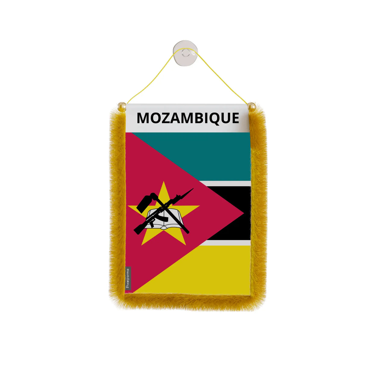 Fanion voiture mozambique en polyester à suspendre élégant