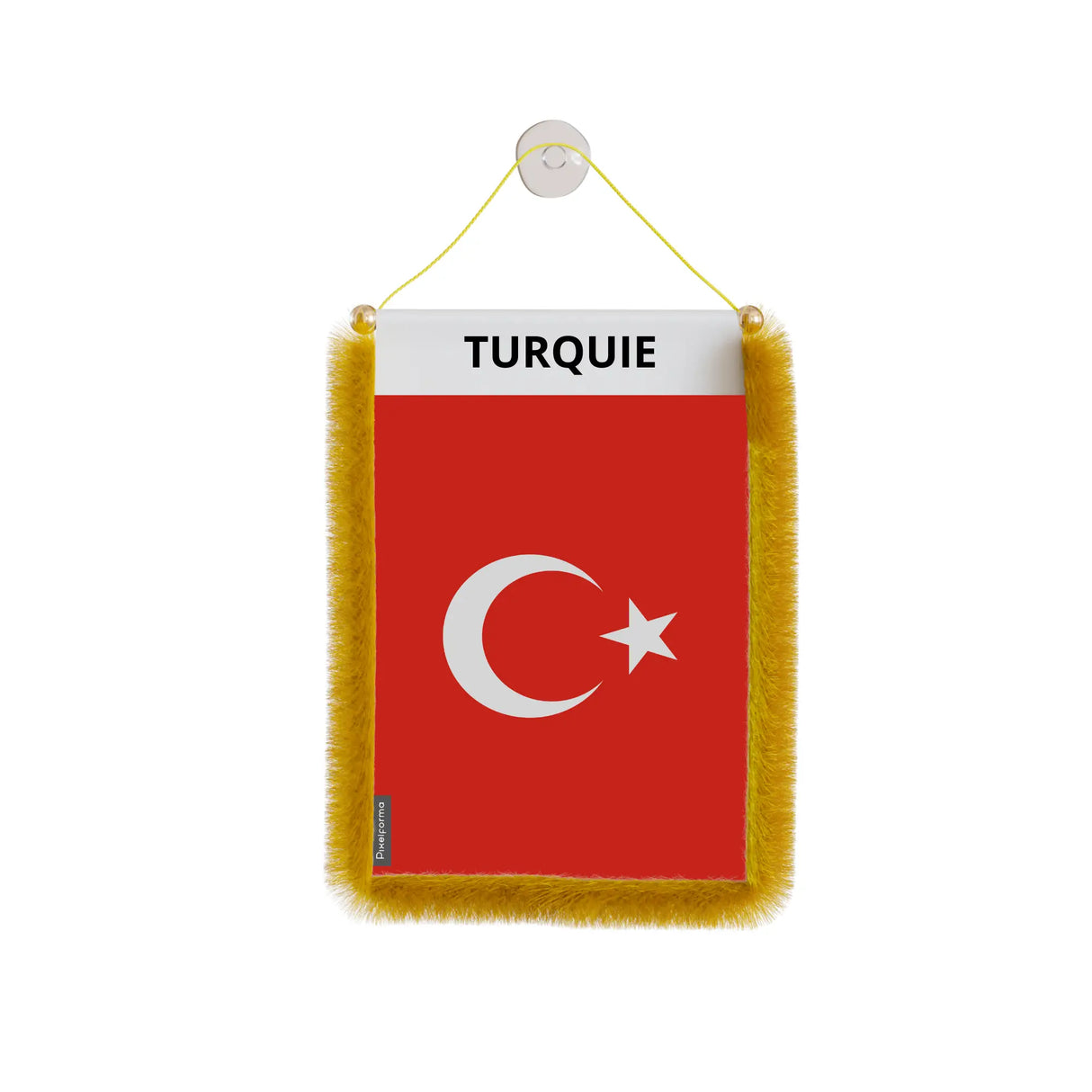 Fanion voiture turquie en polyester à suspendre élégant