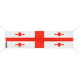 Grand drapeau géorgie en polyester résistant aux intempéries