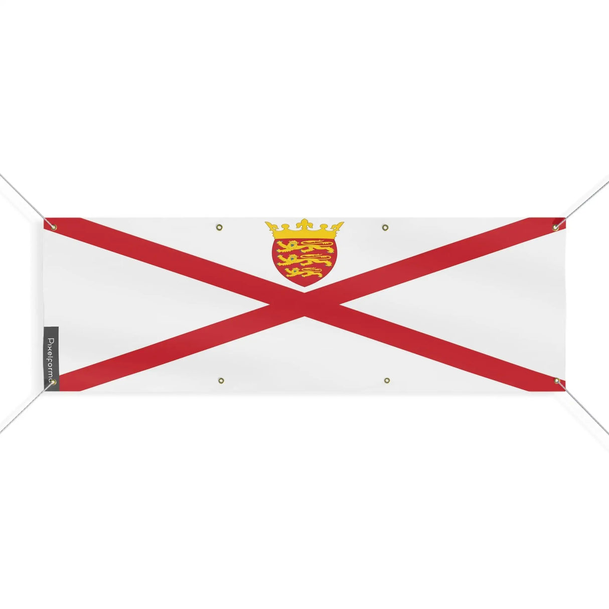 Grand drapeau jersey en polyester avec œillets résistants