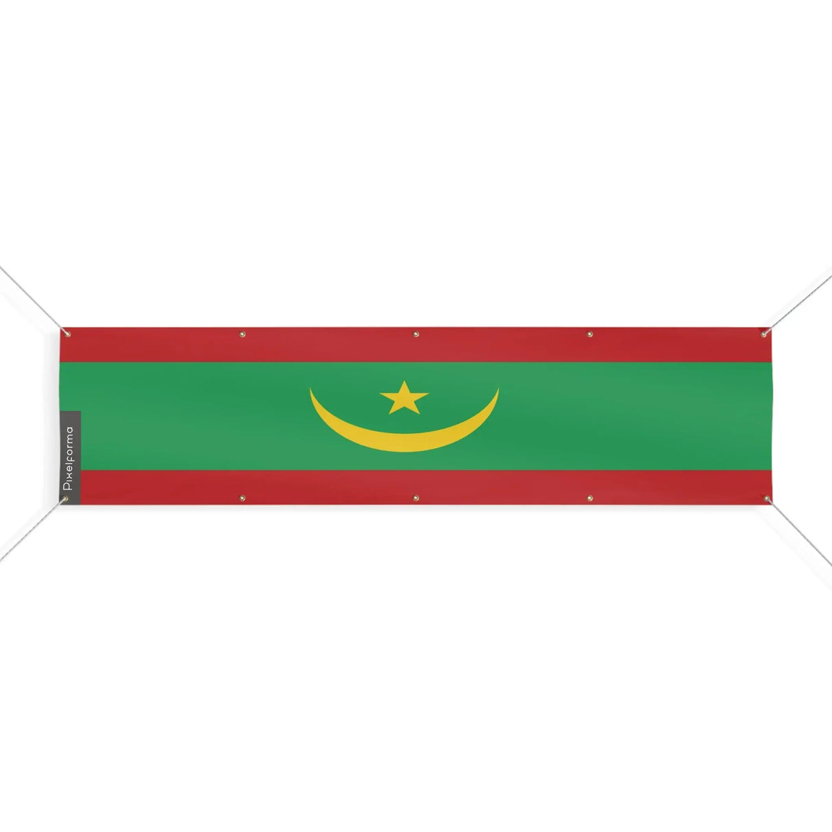 Grand drapeau mauritanie polyester résistant aux intempéries