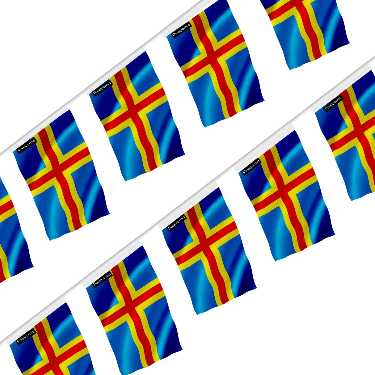 Guirlande drapeau åland en polyester à suspendre