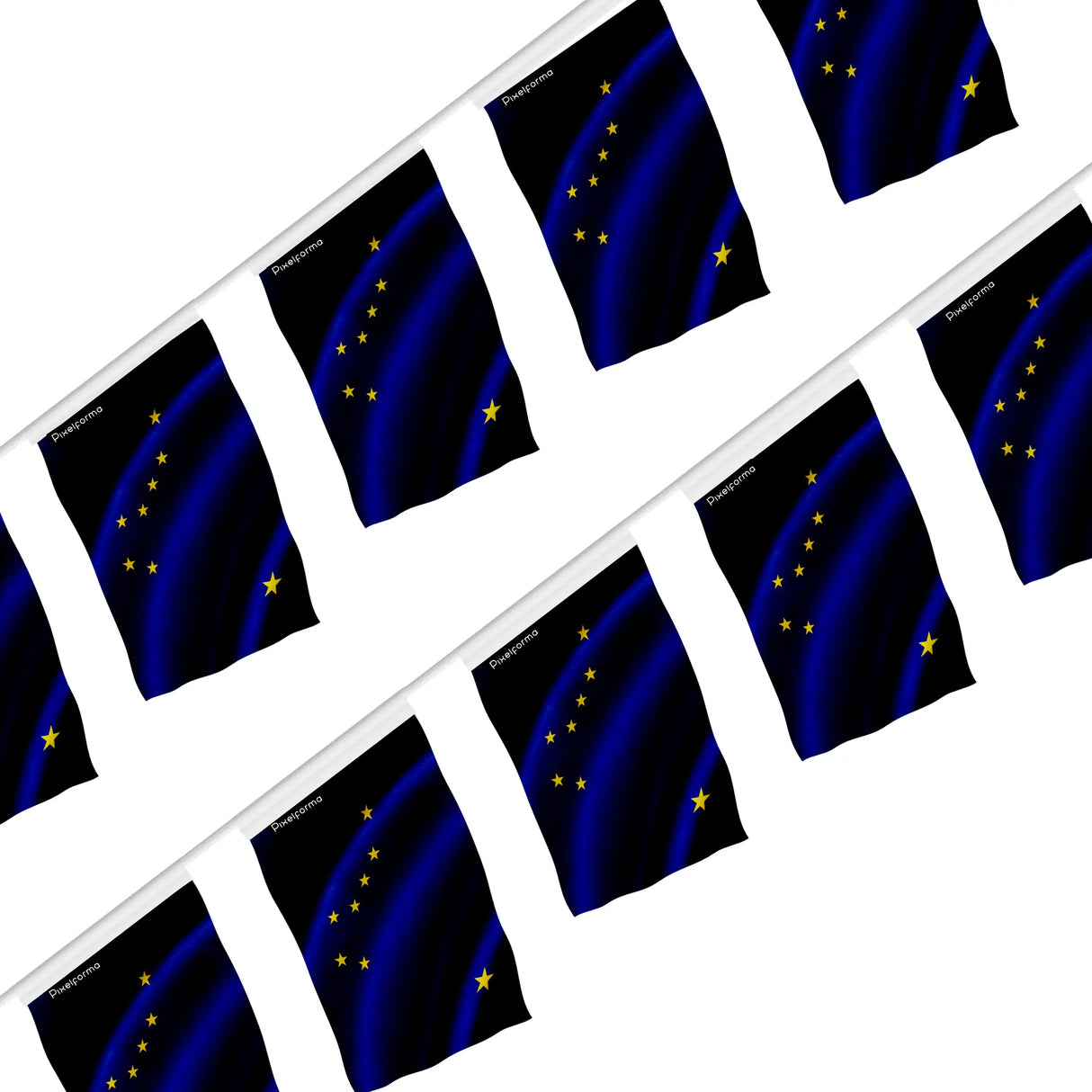 Guirlande drapeau alaska polyester résistant à accrocher