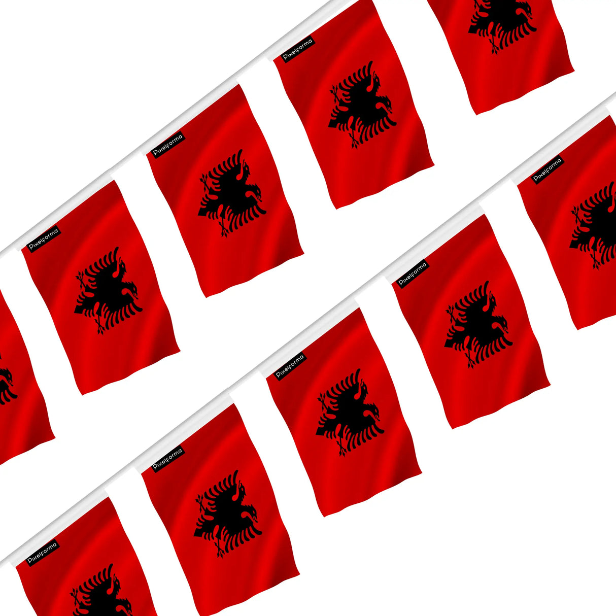 Guirlande drapeau albanie polyester à suspendre fête