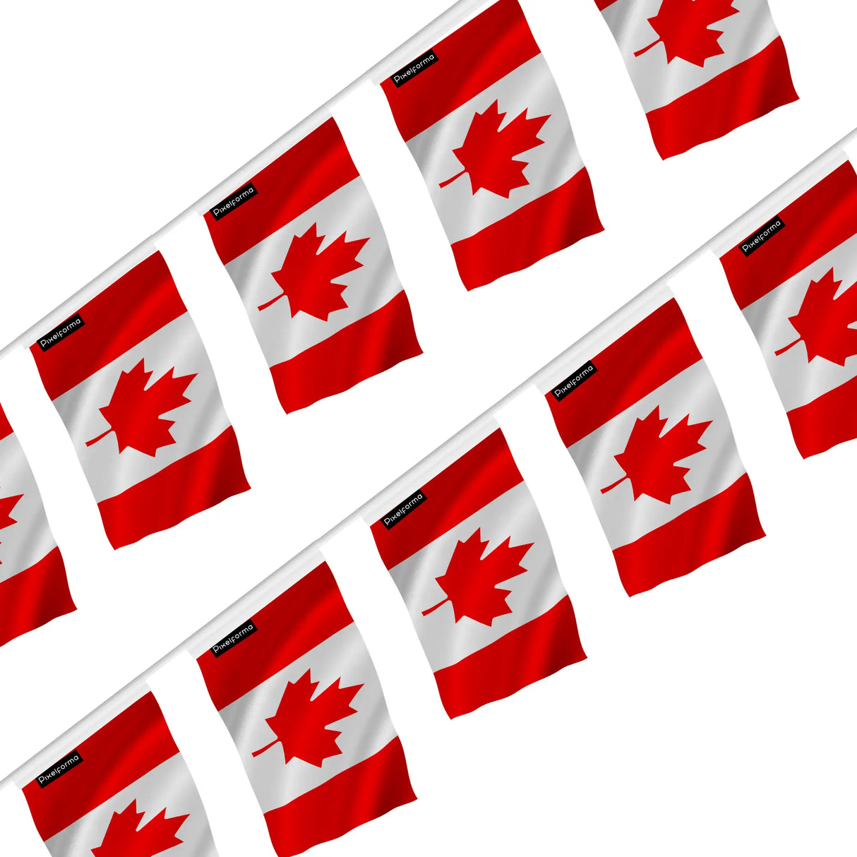 Guirlande drapeau canada polyester à accrocher pour fête