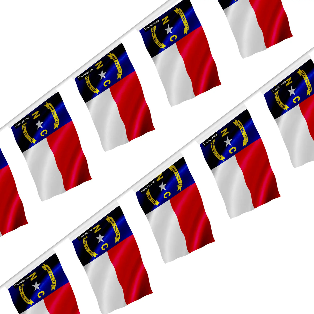 Guirlande drapeau caroline du nord polyester résistant