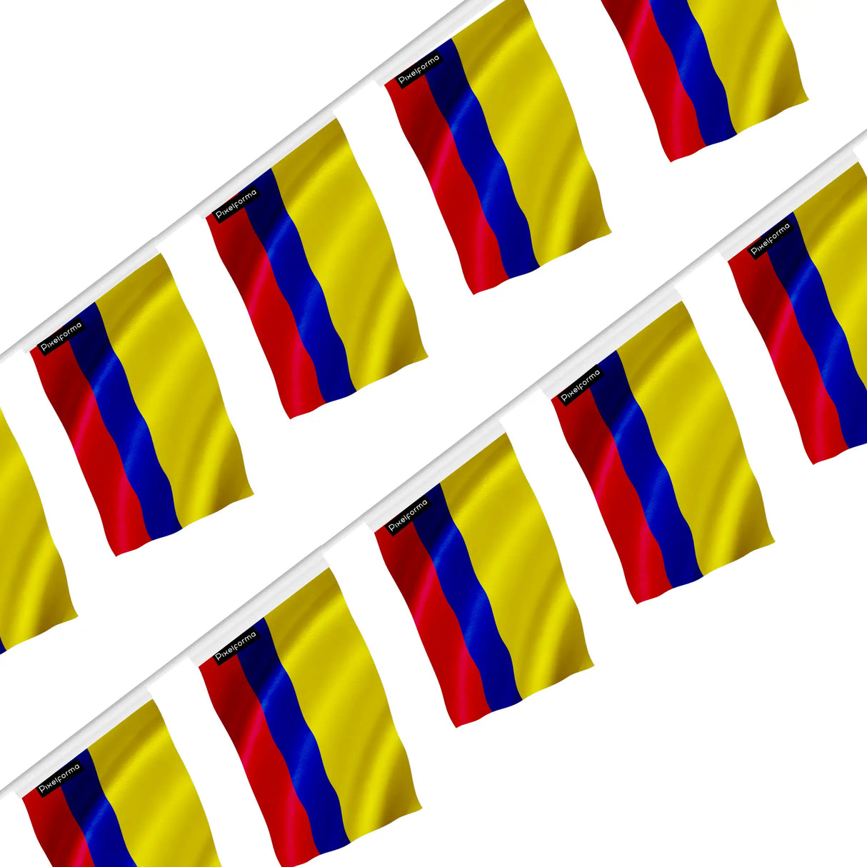 Guirlande drapeau colombie polyester à accrocher