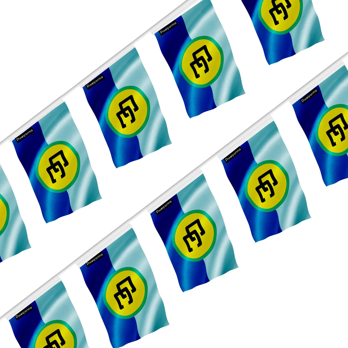 Guirlande drapeau communauté caribéenne polyester résistant