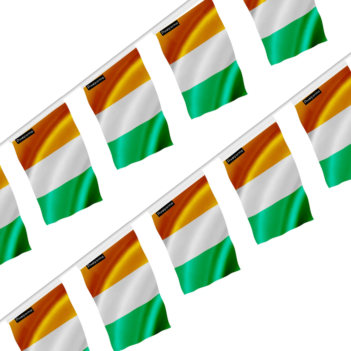 Guirlande drapeau côte d’ivoire polyester à suspendre