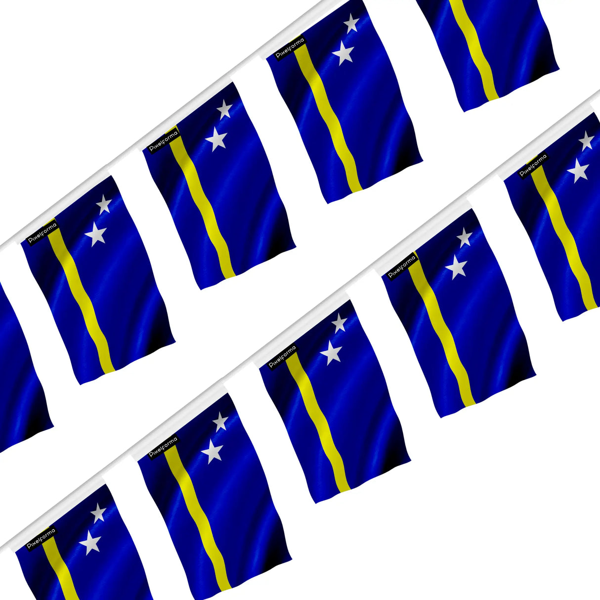 Guirlande drapeau curaçao en polyester à accrocher