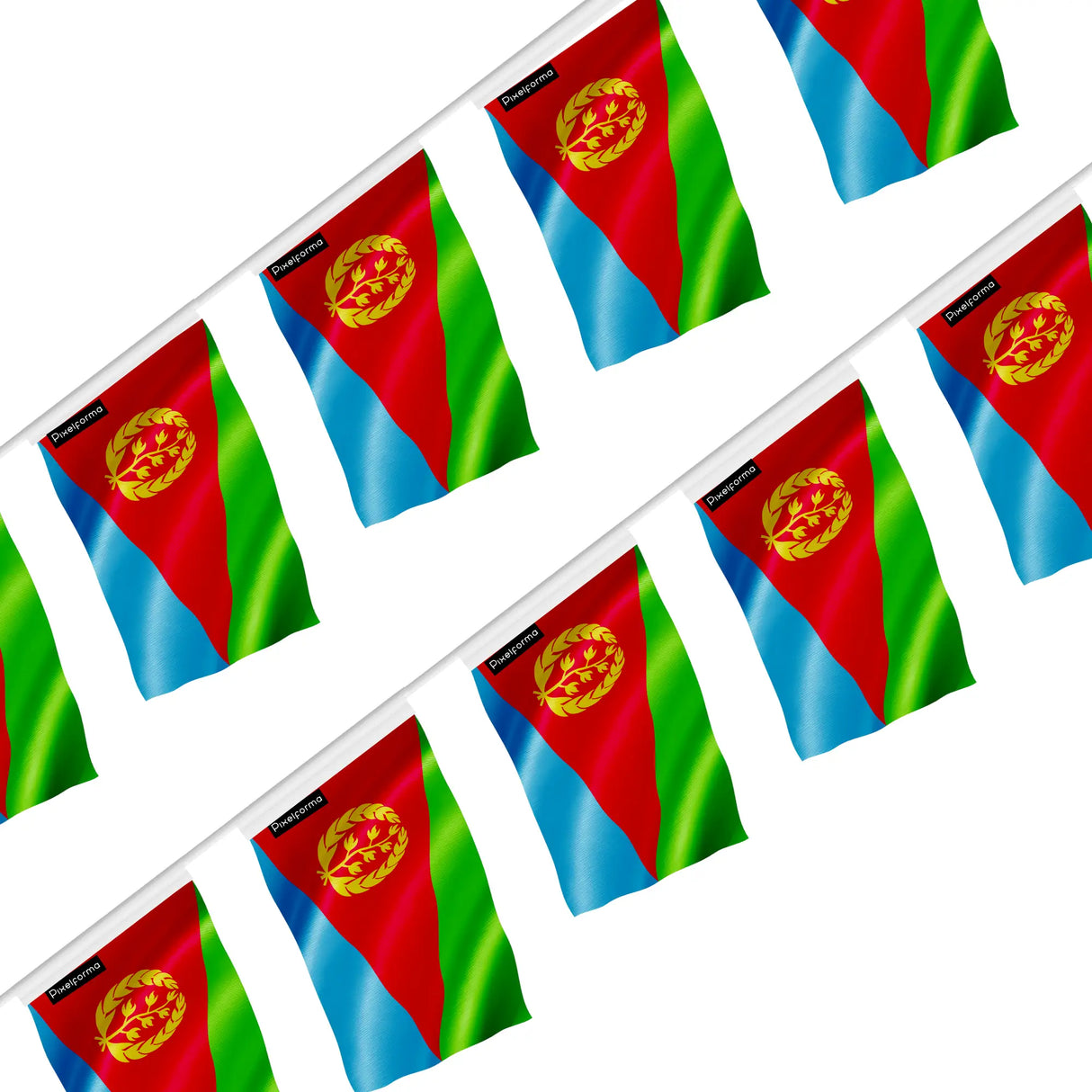Guirlande drapeau érythrée en polyester à accrocher