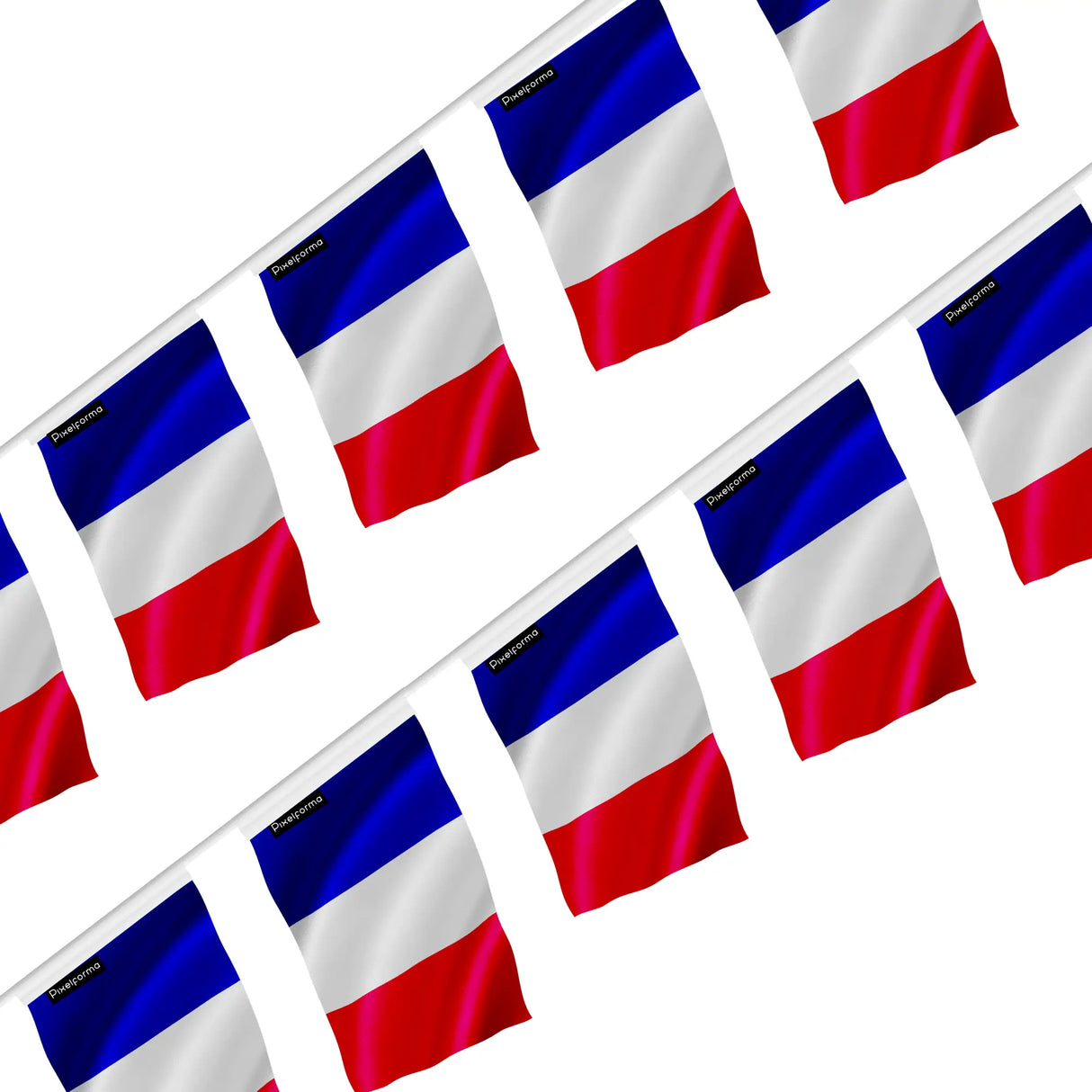 Guirlande drapeau france polyester à accrocher pour fête