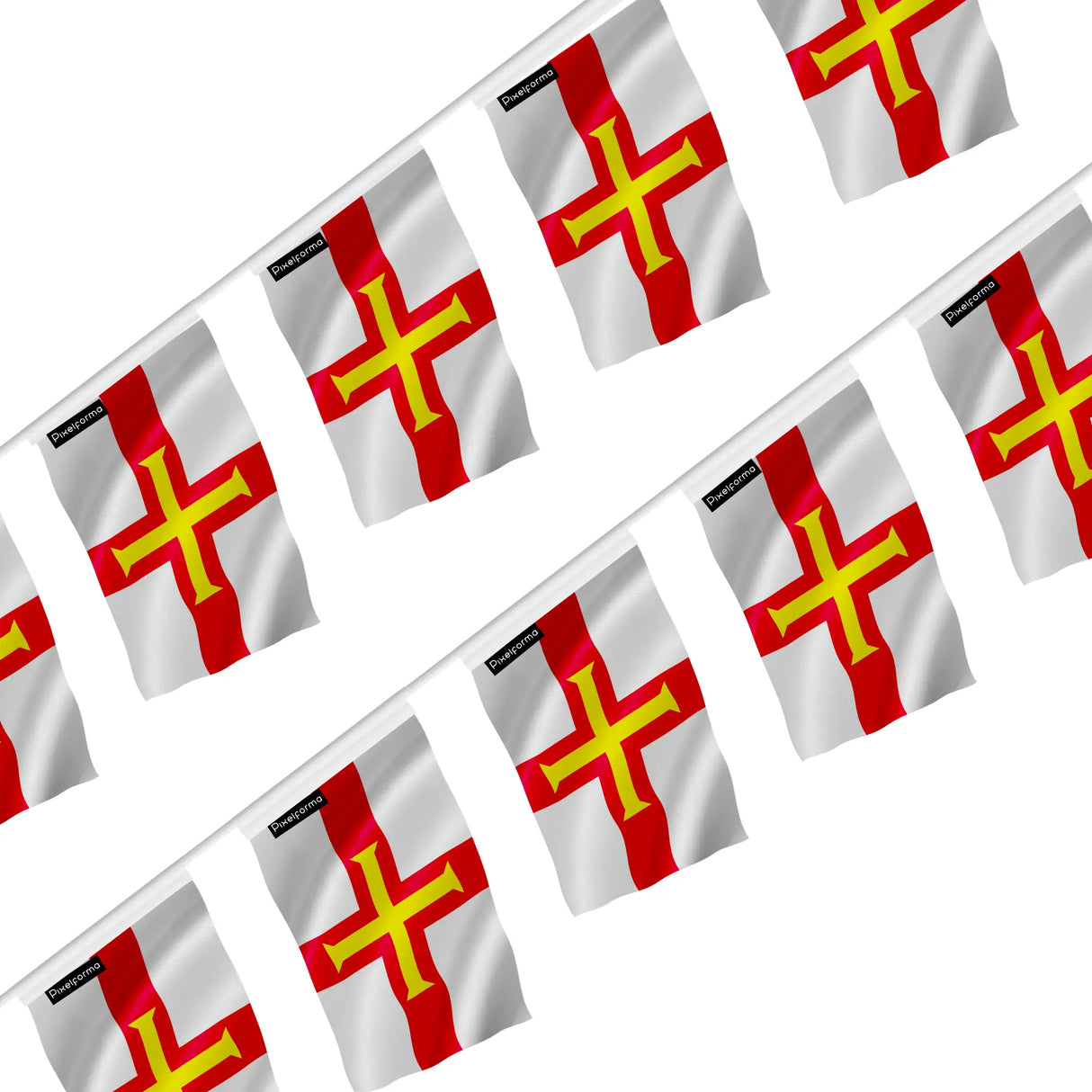 Guirlande drapeau guernesey polyester à accrocher