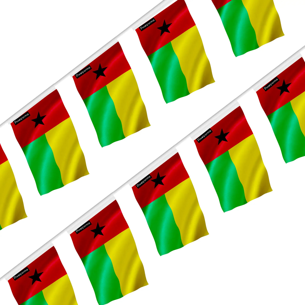 Guirlande drapeau guinée-bissau polyester à suspendre