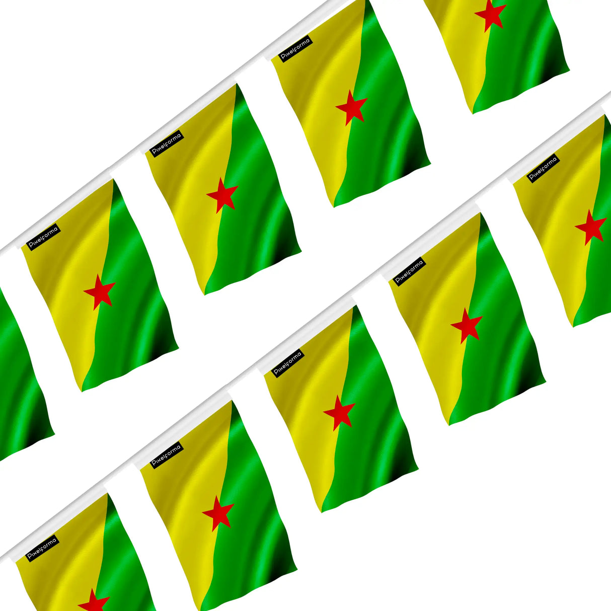 Guirlande drapeau guyane en polyester à accrocher