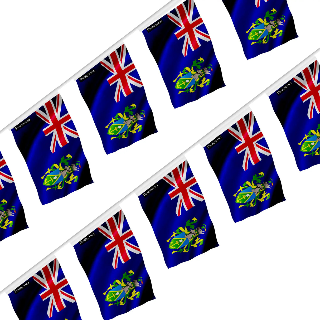Guirlande drapeau îles pitcairn en polyester à accrocher
