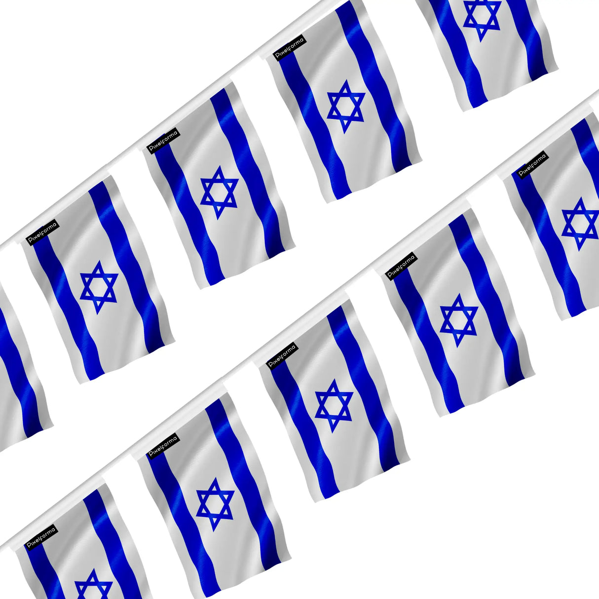 Guirlande drapeau israël polyester à accrocher décoration