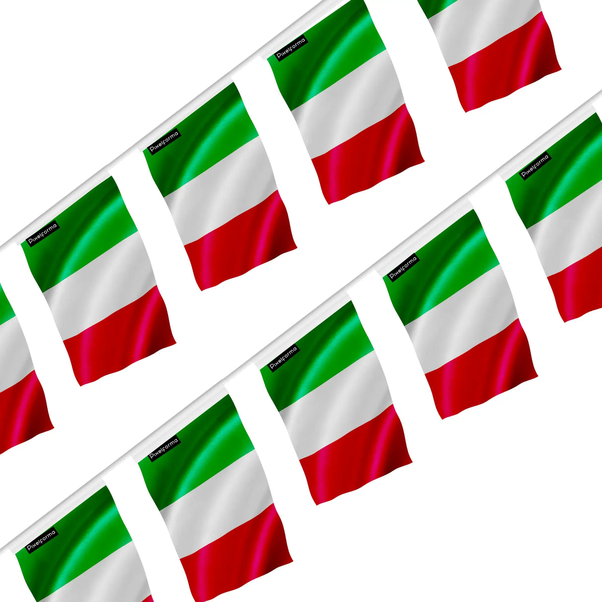 Guirlande drapeau italie en polyester à suspendre décoration