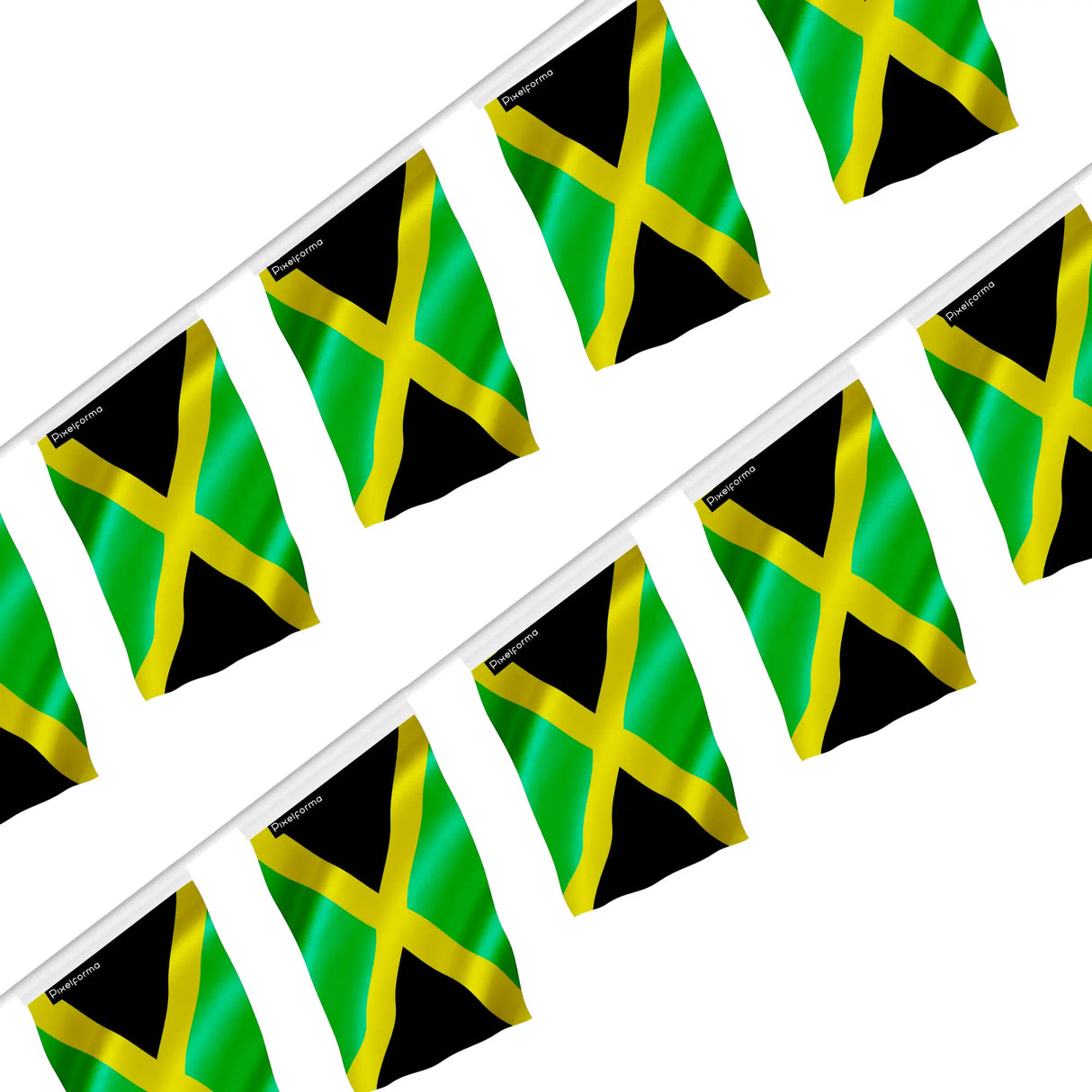 Guirlande drapeau jamaïque polyester usage extérieur prolongé