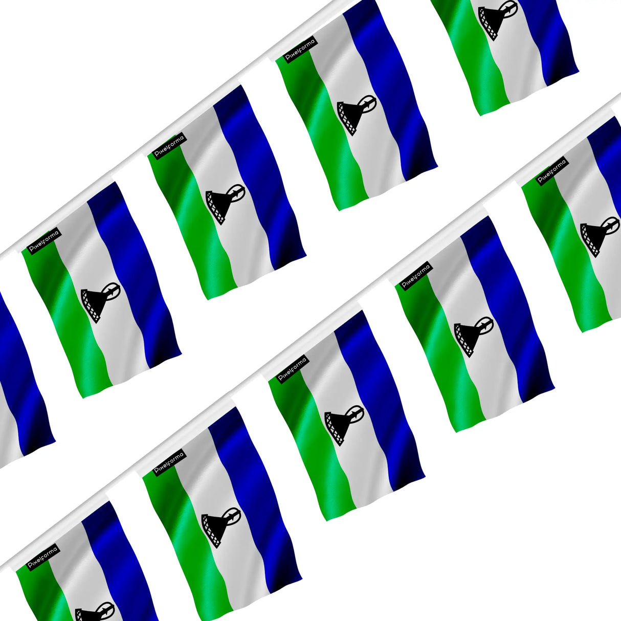 Guirlande drapeau lesotho en polyester à suspendre