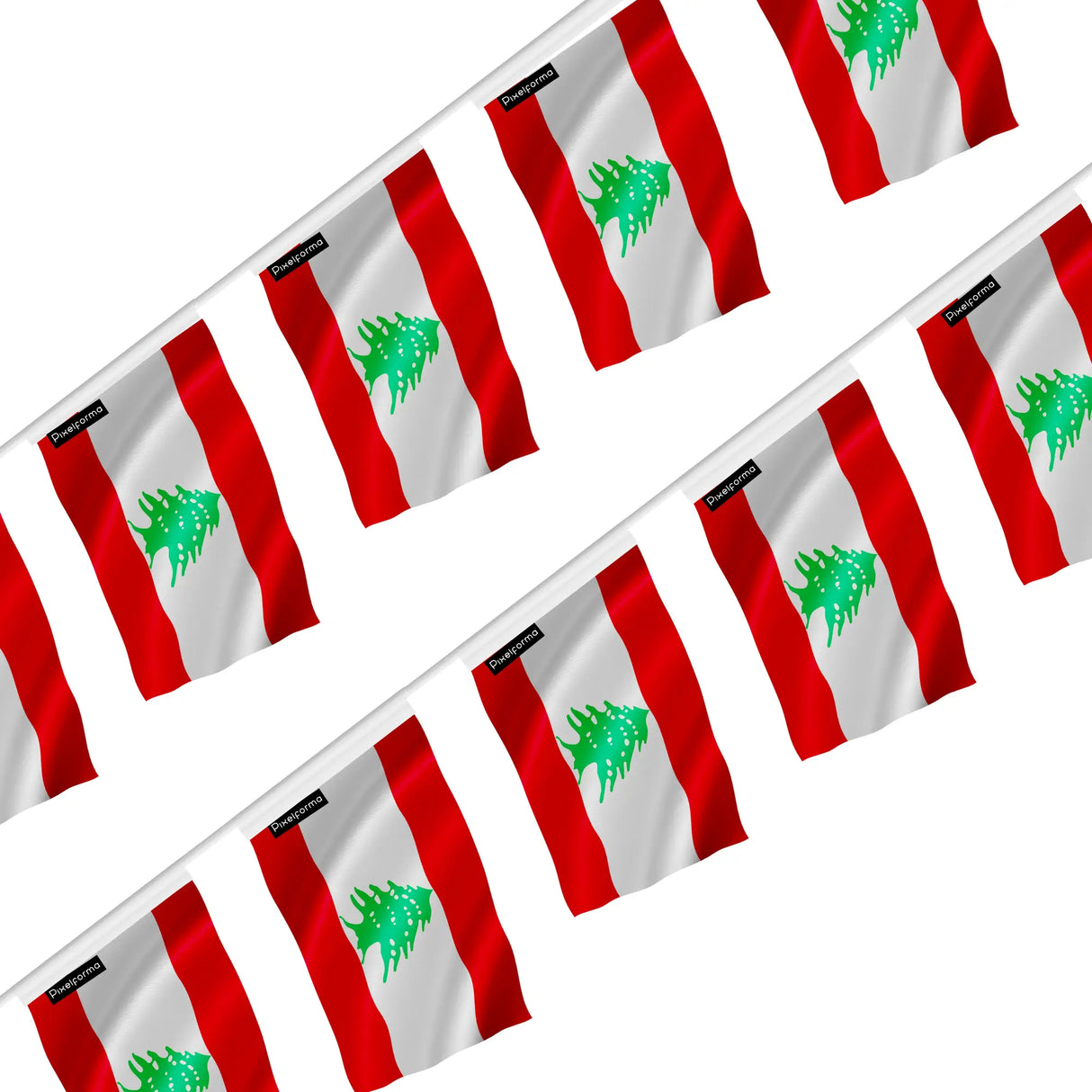 Guirlande drapeau liban en polyester à accrocher