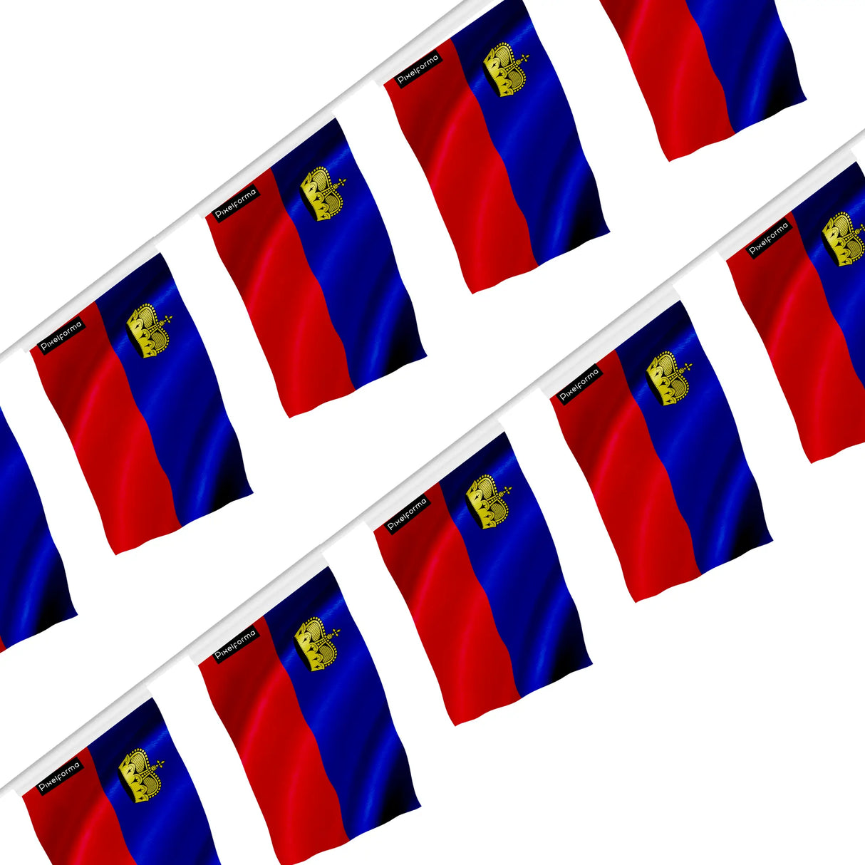 Guirlande drapeau liechtenstein polyester décoration fête