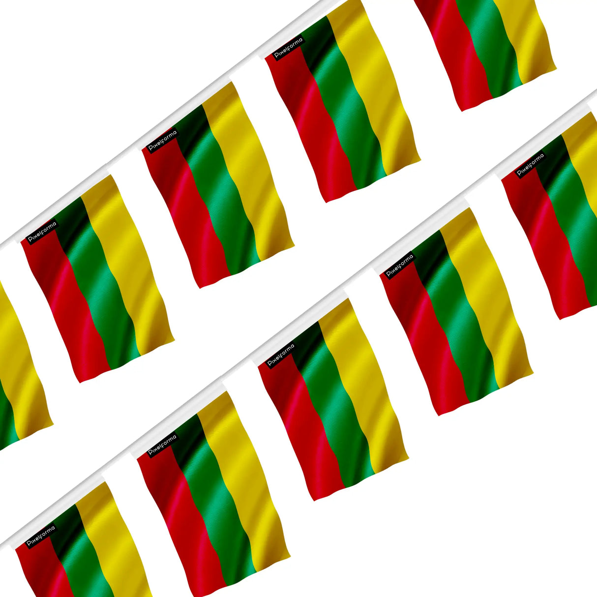 Guirlande drapeau lituanie en polyester à accrocher