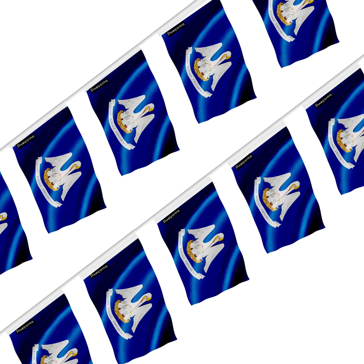 Guirlande drapeau louisiane polyester résistant à accrocher