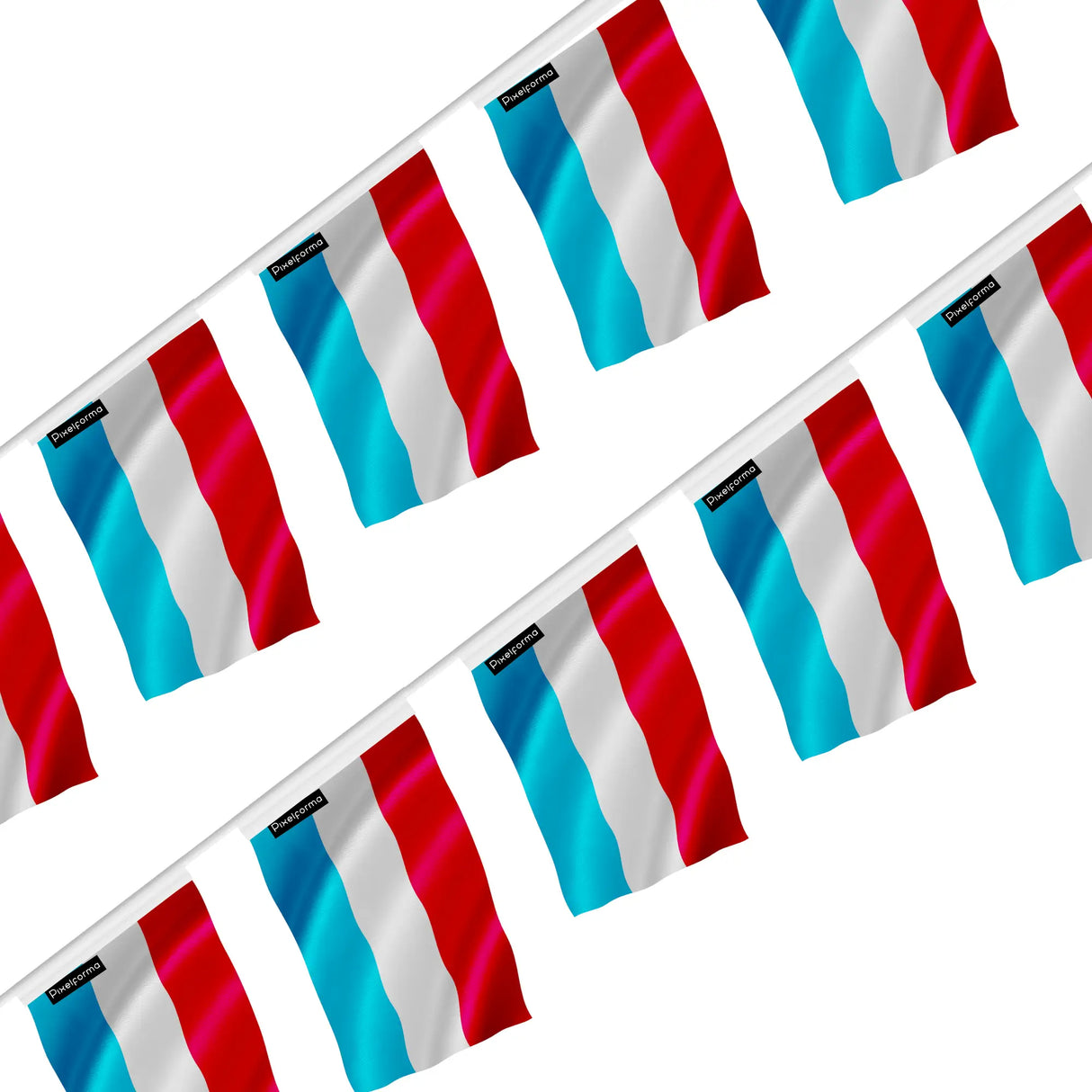 Guirlande drapeau luxembourg en polyester à accrocher