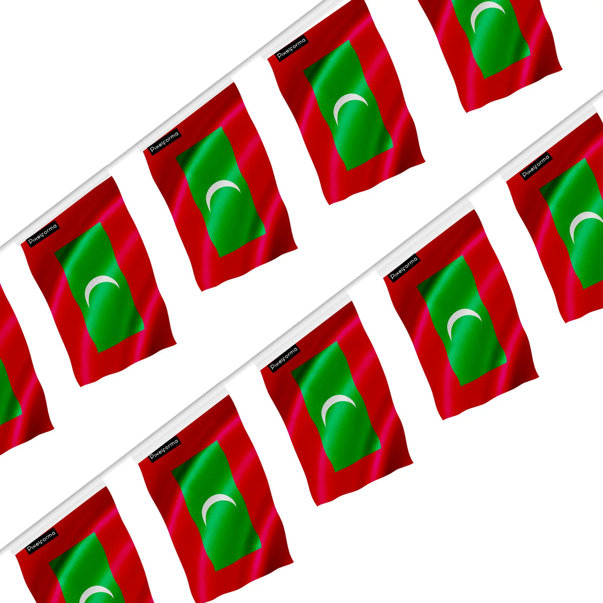 Guirlande drapeau maldives en polyester à accrocher