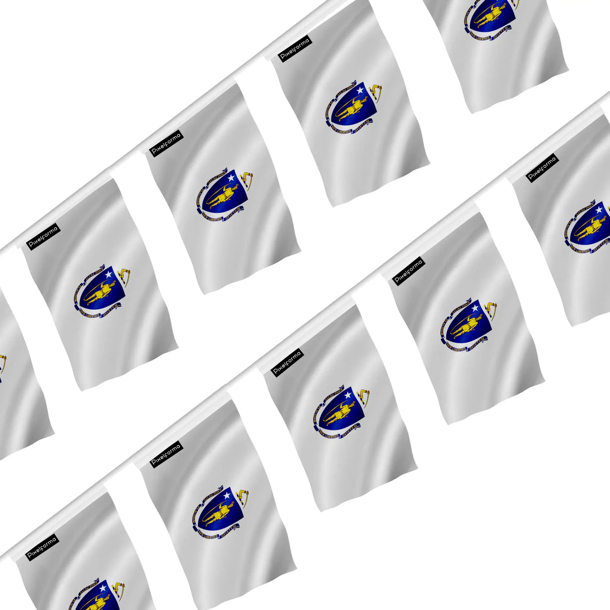 Guirlande drapeau massachusetts polyester résistant à accrocher