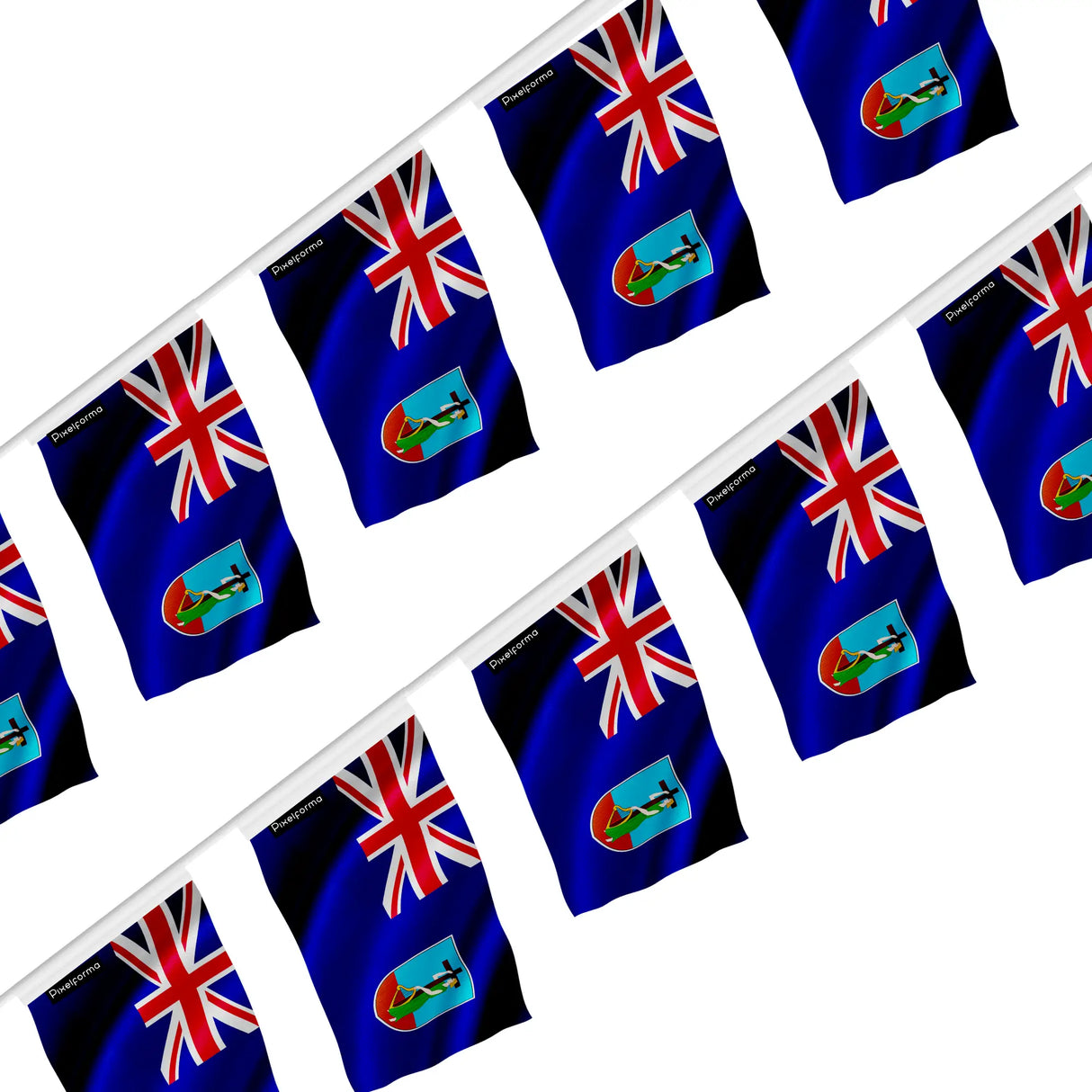 Guirlande drapeau montserrat en polyester à accrocher