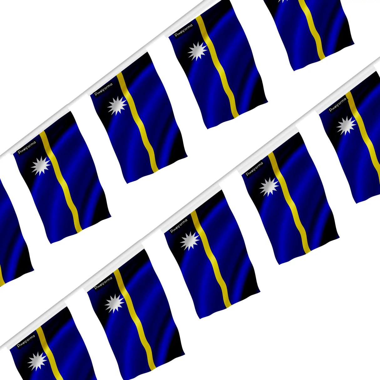 Guirlande drapeau nauru en polyester à accrocher