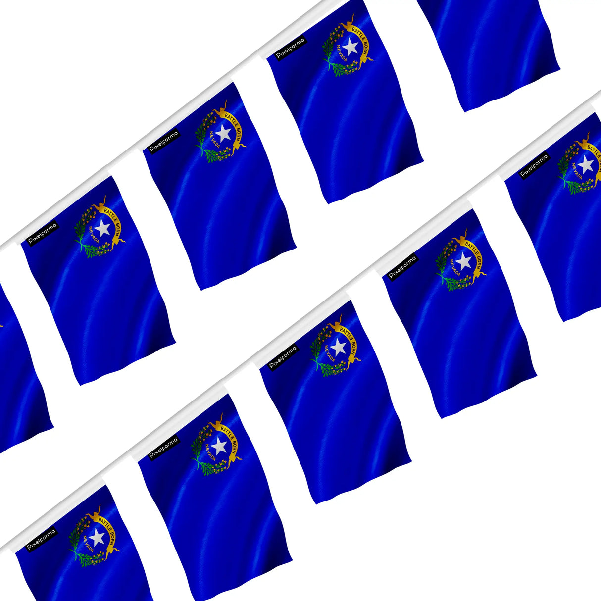 Guirlande drapeau nevada en polyester résistant à accrocher