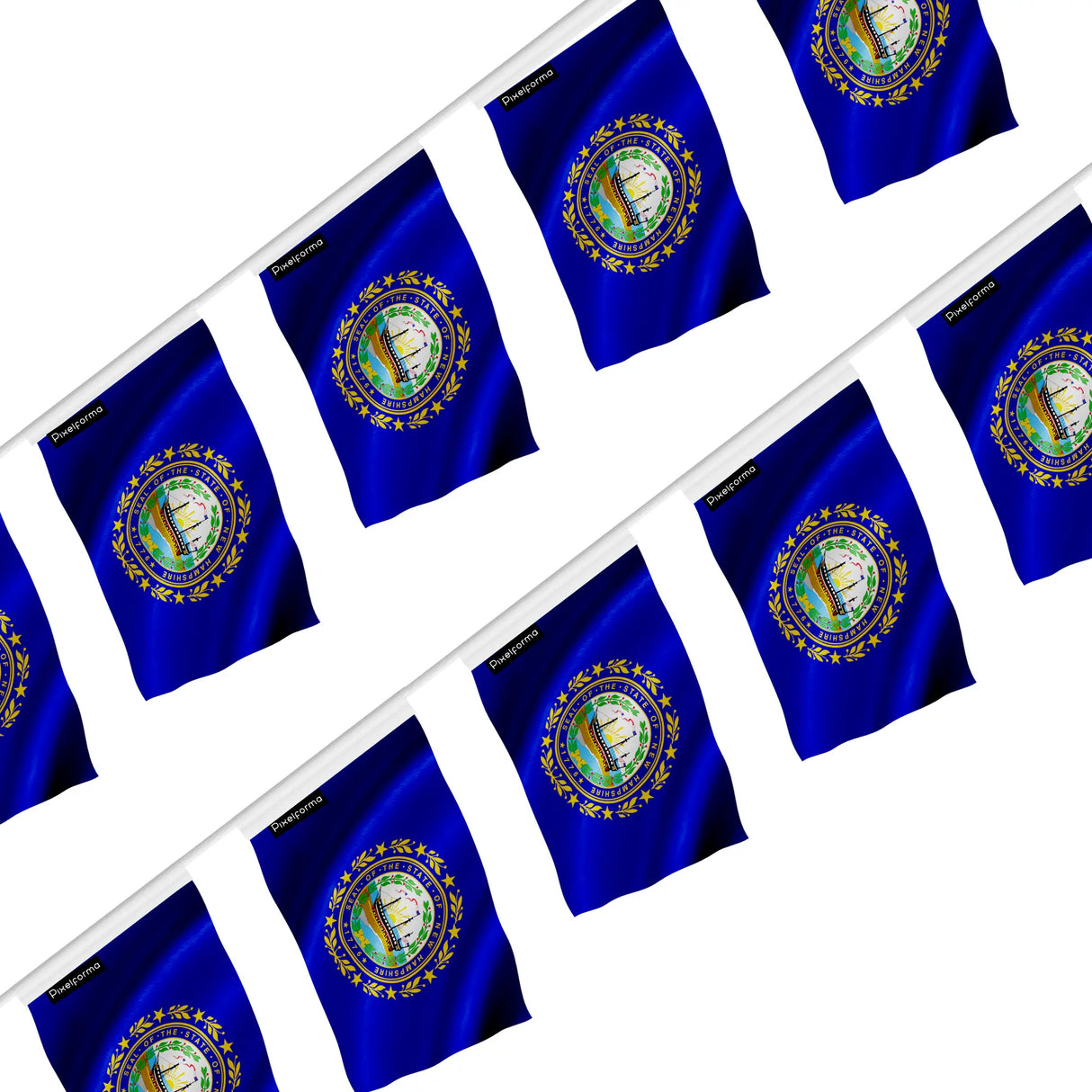 Guirlande drapeau new hampshire polyester résistant