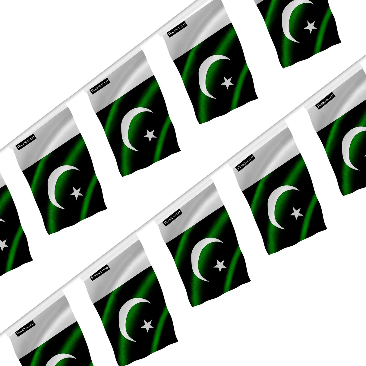 Guirlande drapeau pakistan en polyester à accrocher