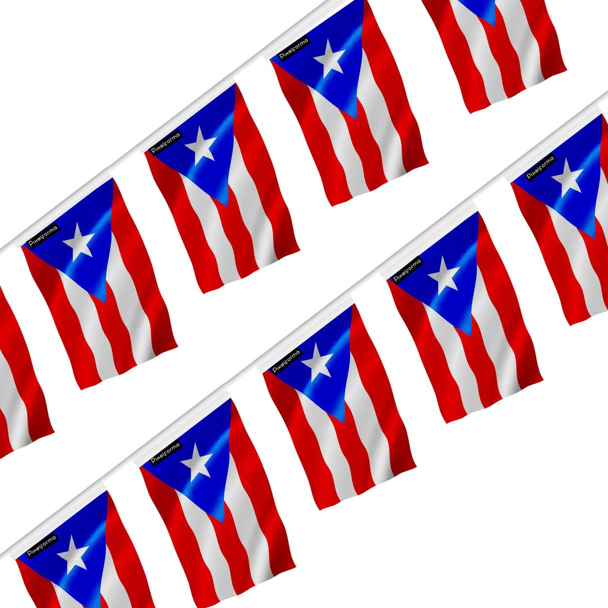 Guirlande drapeau porto rico en polyester à suspendre